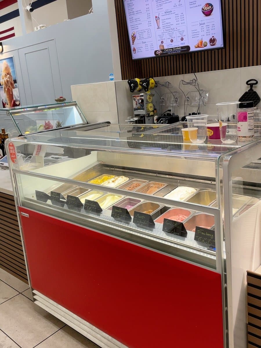 Our real ice cream display at Yummy Land
